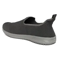 Stylish Grey Synthetic Solid Walking Shoes For Men-thumb4
