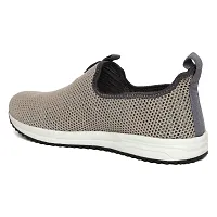 Stylish Beige Synthetic Solid Walking Shoes For Men-thumb4