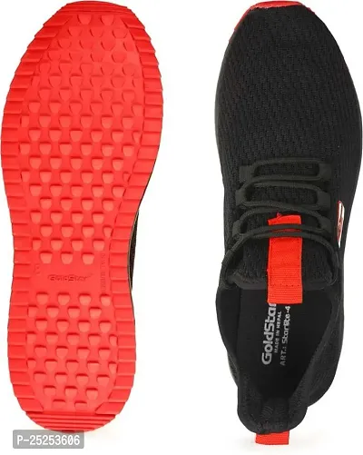 Stylish Black Flyknit Colourblocked Walking Shoes For Men-thumb2