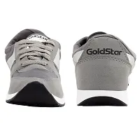 Stylish Grey Synthetic Colourblocked Walking Shoes For Men-thumb1