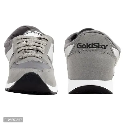 Stylish Grey Synthetic Colourblocked Walking Shoes For Men-thumb2