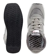 Stylish Grey Synthetic Colourblocked Walking Shoes For Men-thumb4