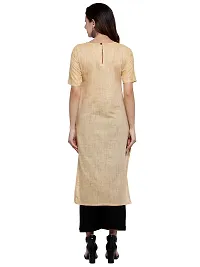 Aarsha Yellow Cotton Round Neck Women's Kurti-thumb3