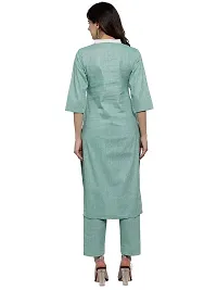 Aarsha Turquoise Collar Women Cotton Kurti with Trousers(XS TO 7XL)-thumb3