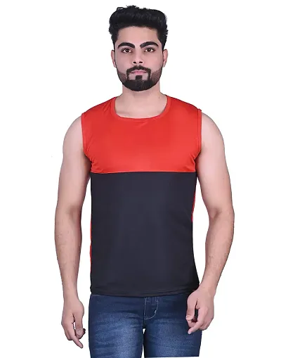 Stylish Nylon Solid Vest For Men