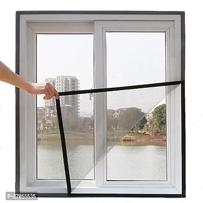 Window Mosquito Mesh Stitched Net Screen with Hook  Loop Tape and Polyester Edge Fabric-thumb3