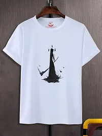 Reliable Round Neck Graphic Printed White T-Shirt-thumb2