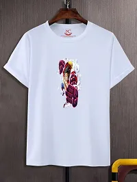 Reliable Round Neck Graphic Printed White T-Shirt-thumb2