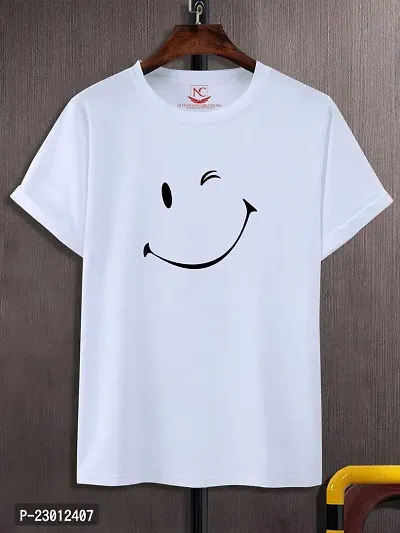 Reliable Round Neck Graphic Printed White T-Shirt-thumb3