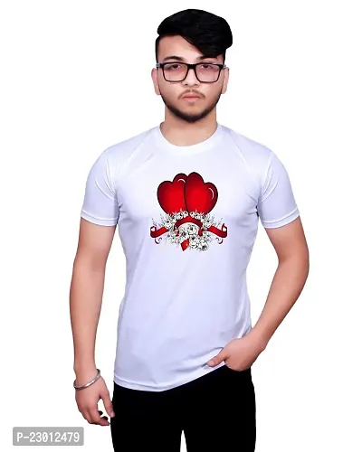 Reliable Round Neck Graphic Printed White T-Shirt-thumb0