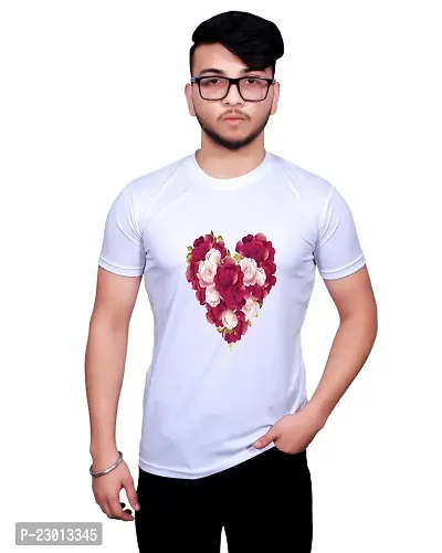 Reliable Round Neck Graphic Printed White T-Shirt-thumb0