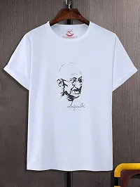 Reliable Round Neck Graphic Printed White T-Shirt-thumb2