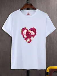 Reliable Round Neck Graphic Printed White T-Shirt-thumb2