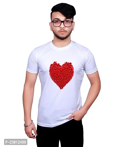 Reliable Round Neck Graphic Printed White T-Shirt-thumb0