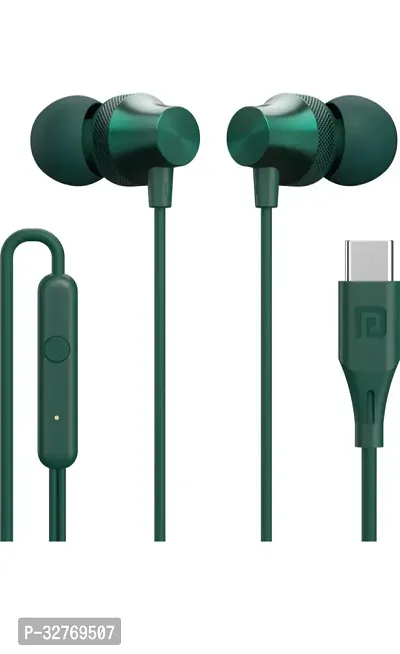 Stylish Green Wired Headphone With Microphone-thumb0