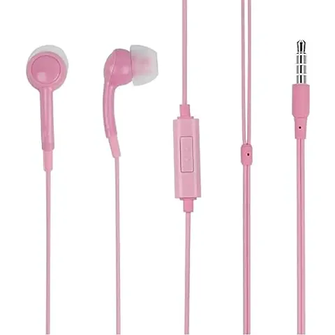 Stylish Pink Wired Headphone With Microphone