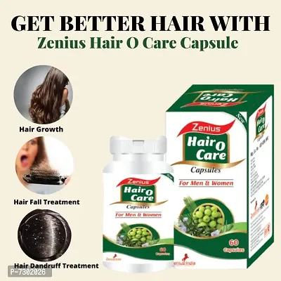 Zenius Hair O Care Capsule for hair growth capsules | hair fall treatment  (60 Capsules)-thumb0
