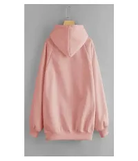 Peach Fleece Solid Sweaters For Women-thumb1
