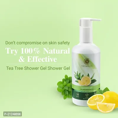 Tea Tree, Lemon  Mint Shower Gel For Skin Purification - 300 ML-thumb4