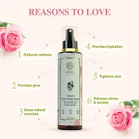 Natural Rose Petal Water Face  Body Mist Steam Distilled- 200 ML-thumb1