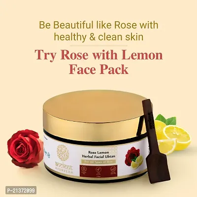 Rose Lemon Herbal Facial Ubtan Face Pack- 150 GM-thumb4