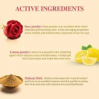 Rose Lemon Herbal Facial Ubtan Face Pack- 150 GM-thumb1