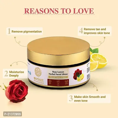 Rose Lemon Herbal Facial Ubtan Face Pack- 150 GM-thumb5