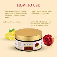 Rose Lemon Herbal Facial Ubtan Face Pack- 150 GM-thumb2