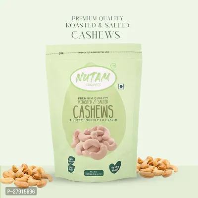 Nutam Organics Premium Roasted and Salted Cashews- 250 GM