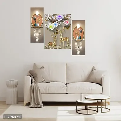 MANYA ABHUSHAN EALAS  Set Of 3 Wall Painting Scenery For Living Room , Home Decor , Hall , Bedroom ,Office , Drawing Room(12 x 18 INCHES).-thumb4