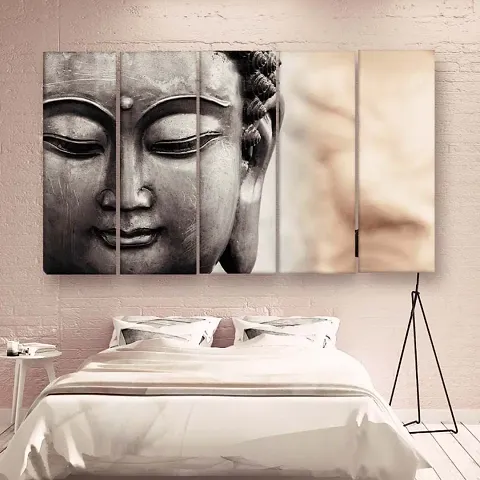 Buddha Multiple Frames Wall Painting (48 inches x 30 inches)