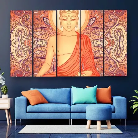 Buddha Multiple Frames Wall Painting for Living Room