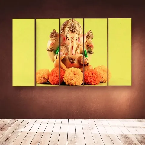 Ganesha Multiple Frames Wall Painting For Living Room