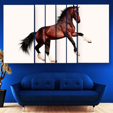 Multiple Frames Horses Wall Painting For Living Room