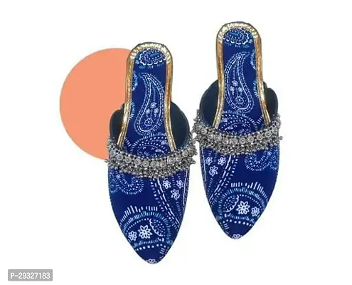 Stylish Blue PU Heels Sandal For Women-thumb0