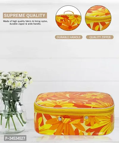 Pack of 5 Orange Flower Printed Vanity Box-thumb3