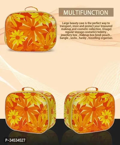 Pack of 5 Orange Flower Printed Vanity Box-thumb5