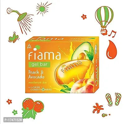 Fiama Peach  Avocado Gel Bar 75g