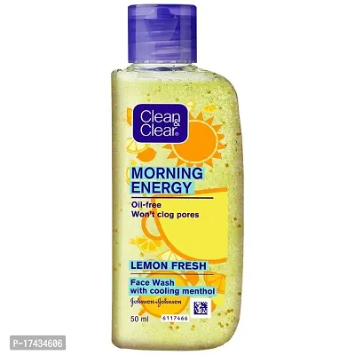 Clean  Clear Morning Energy Lemon Face Wash, 50ml - Pack Of 5