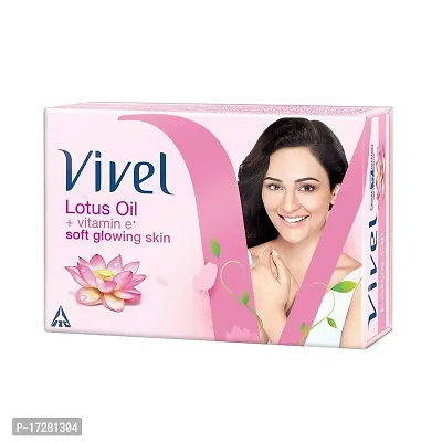 Vivel Lotus Oil Vitamin E Soft Glowing Skin Soap 100g Pack of 2-thumb0