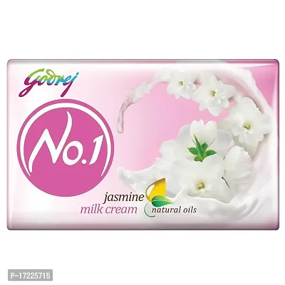 Godrej No.1 Jasmine Milk Cream Soap 50g Pack of 6-thumb0