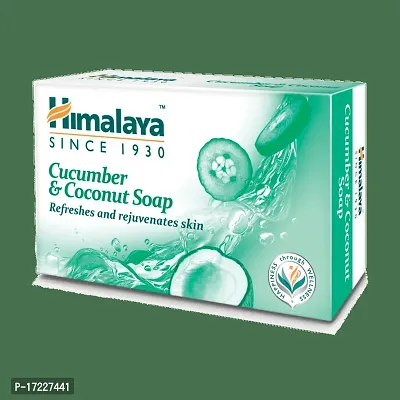Himalaya Since 1930 Cucumber  Coconut Refreshes  Rejuvenates Skin Soap 75g Pack of 2-thumb0