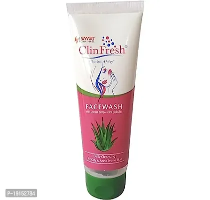 Smartway ClinFresh With Unique Pimple Care Globules For Oily  Acne Skin Face Wash 75g-thumb0
