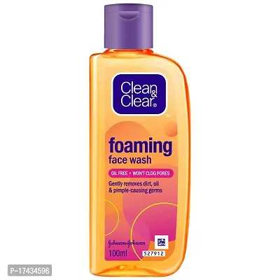 Clean  Clear Foaming Face Wash - 100ml (Pack Of 2)-thumb0