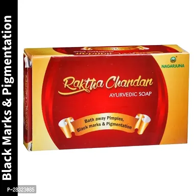 Nagarjuna Raktha Chandan Ayurvedic Black Marks Pigmentation Soap (75g) (Pack of 1)-thumb0