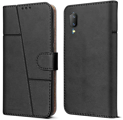 BIVAX Flip Cover for Vivo V11 Pro  Black  Dual Protection  Pack of  1