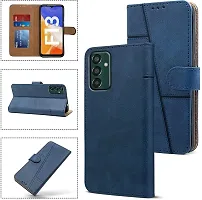 BIVAX Flip Cover for Oppo A16e Blue Dual Protection Pack of 1-thumb1