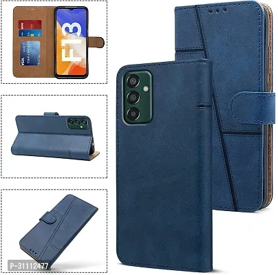 BIVAX Flip Cover for Oppo A16e Blue Dual Protection Pack of 1-thumb2