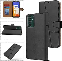 Classy Flip Cover for Oppo A16k Black Dual Protection-thumb1