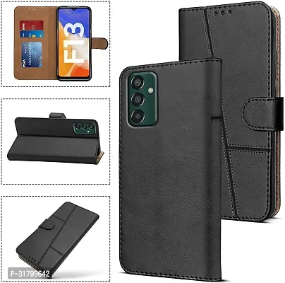 Classy Flip Cover for Oppo A16k Black Dual Protection-thumb2